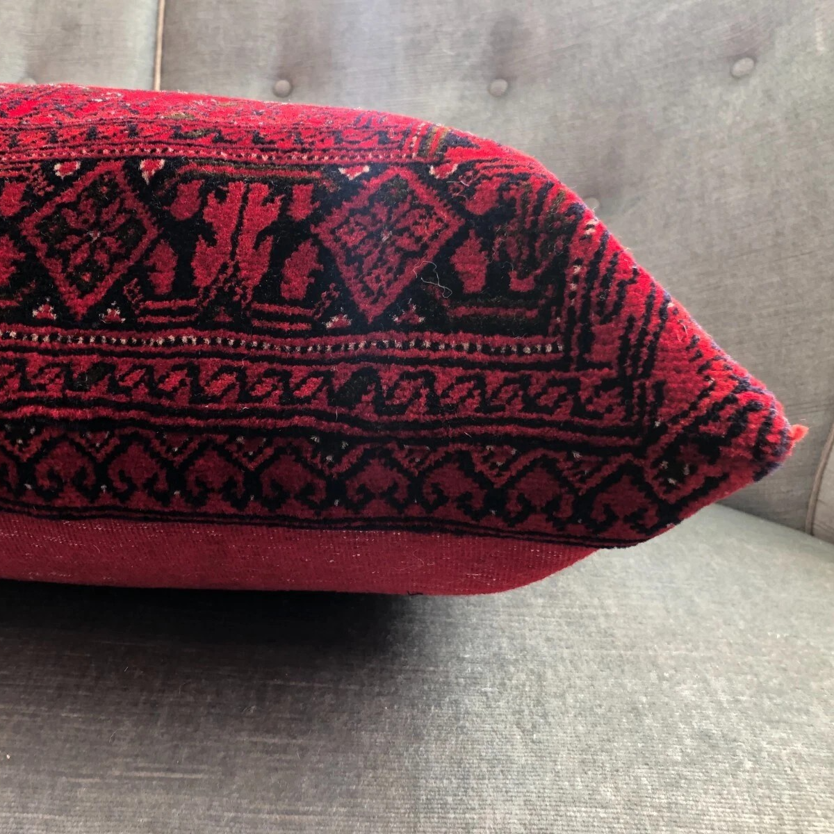 Afghan Mawri Gul Pile Cushion Cover