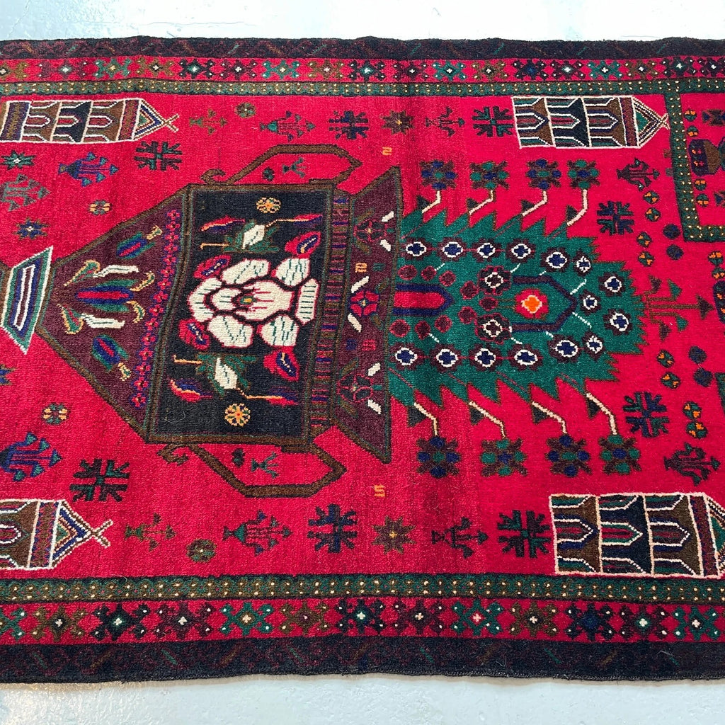 Afghan Herati Baluch Rug (Old 1980)