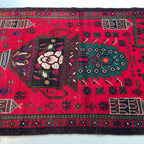 Afghan Herati Baluch Rug (Old 1980)