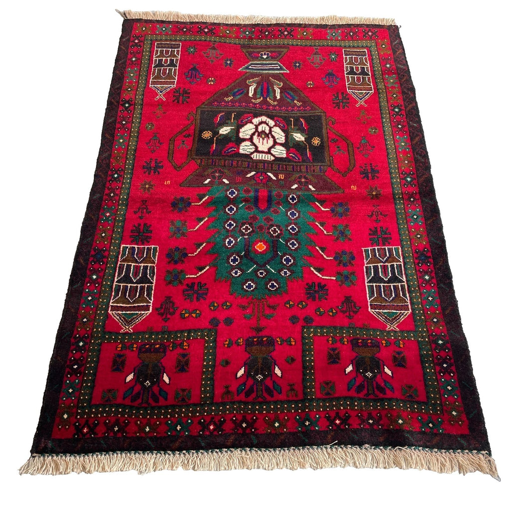 Afghan Herati Baluch Rug (Old 1980)