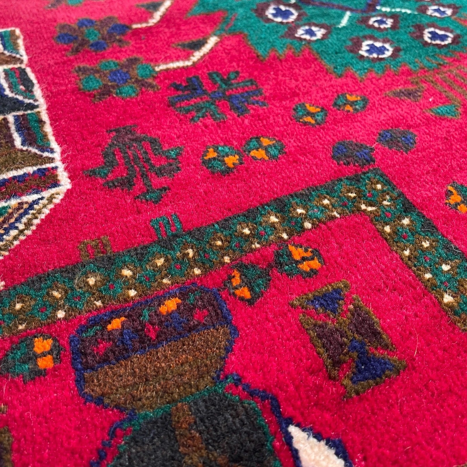 Afghan Herati Baluch Rug (Old 1980)