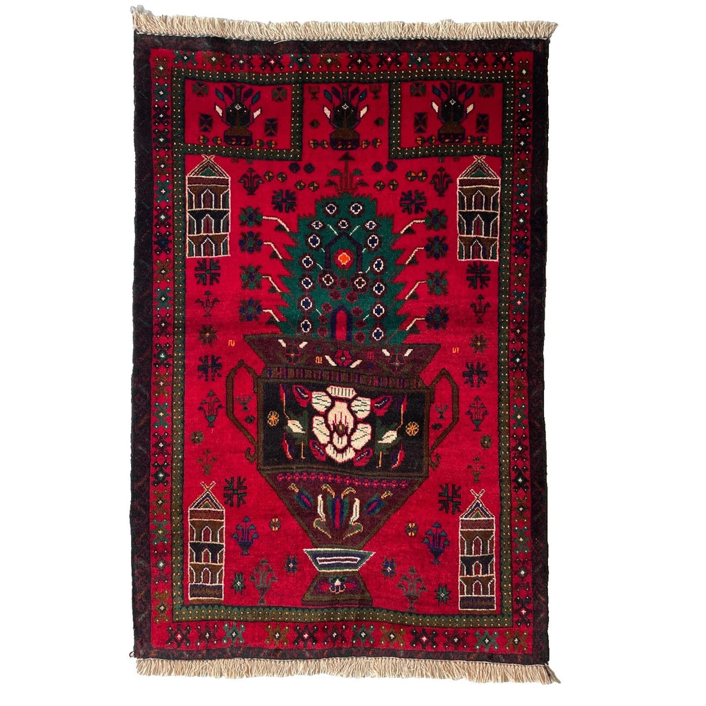 Afghan Herati Baluch Rug (Old 1980)